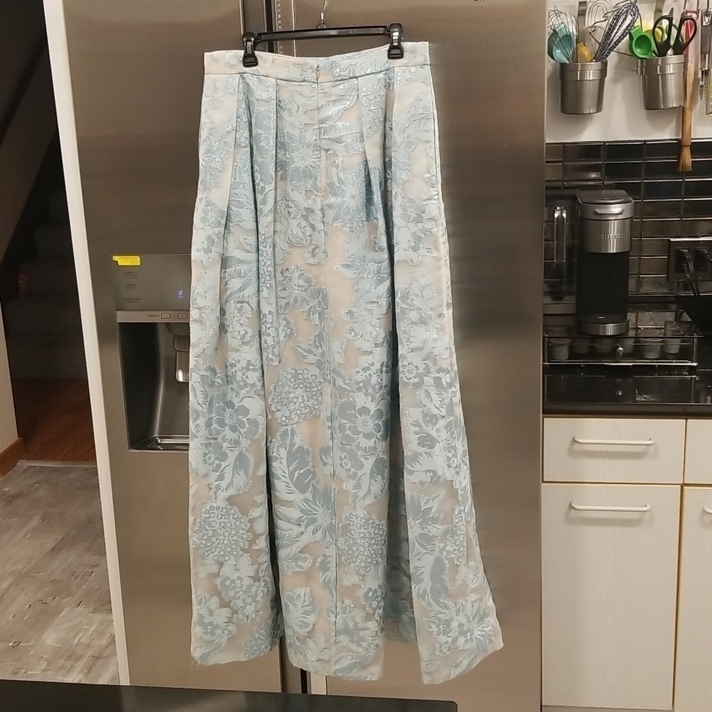 💕ST. JOHN💕 Bethany Metallic Floral Floral Organza/Jacquard Ball Skirt 10 NWOT - Picture 4 of 14